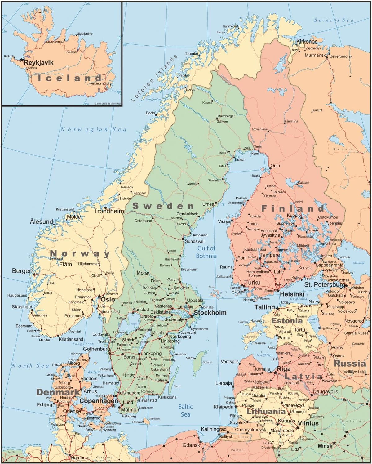 Kartes Norvēģijas valsts