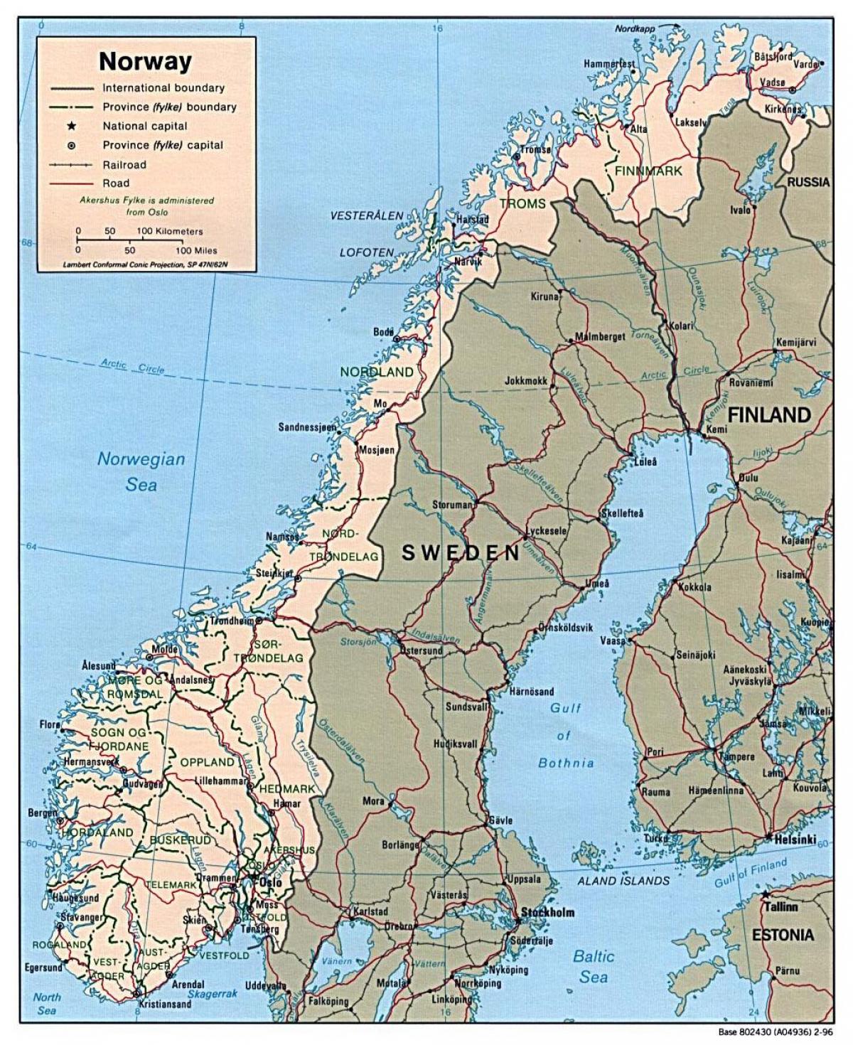 braukšanas karte Norvēģija