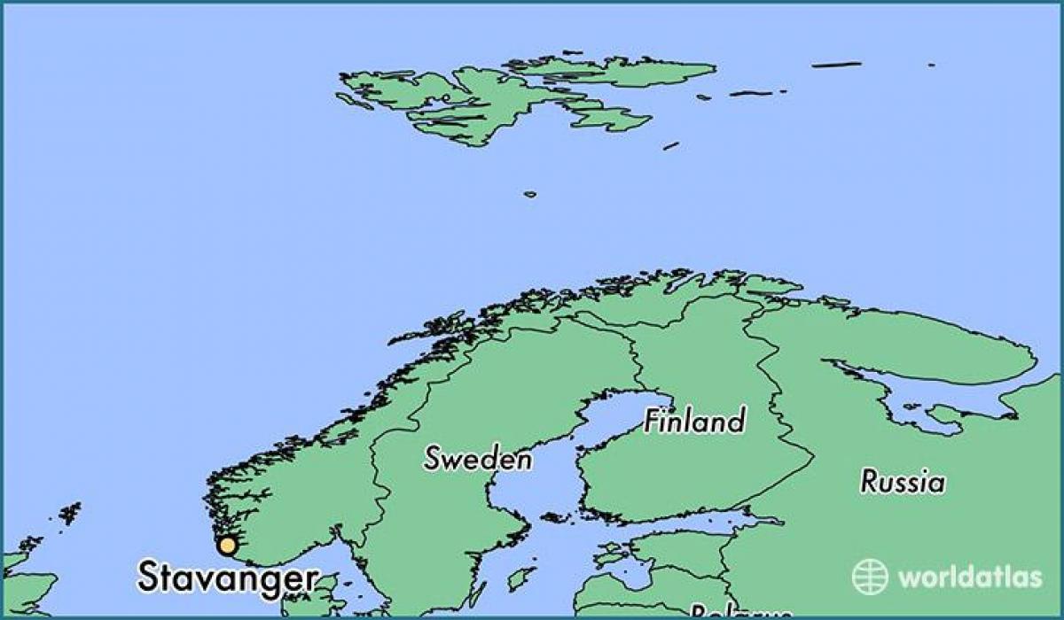 kartes stavangeras Norvēģijā