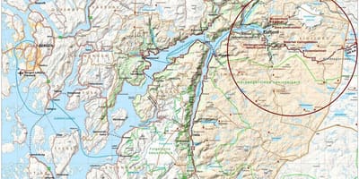 Hardangerfjord Norvēģija karte
