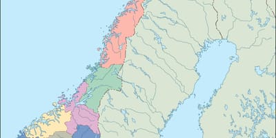 Kartē Norvēģija vektoru