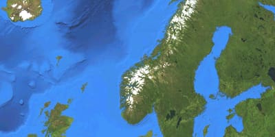 Kartē Norvēģija satelītu