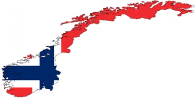 Norvēģijas karte karogu