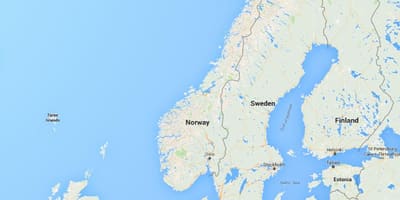 Karte rafnes Norvēģija